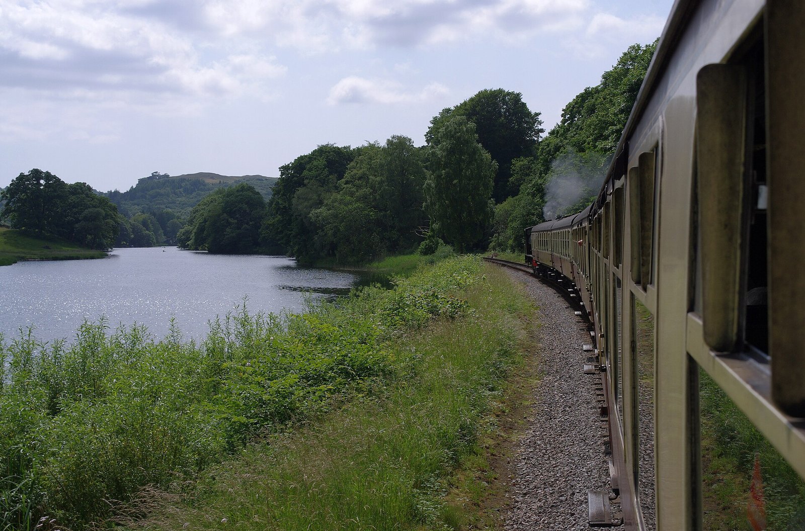 The Lakeside and Haverthwaite Railway near Newby Bridge.